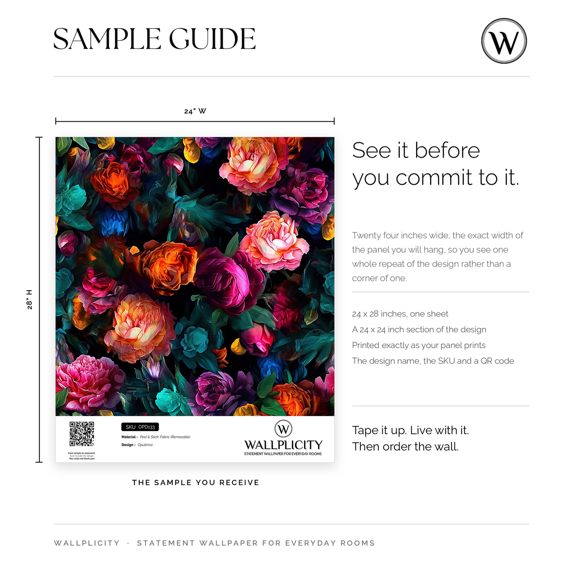 Opulence wallpaper sample guide