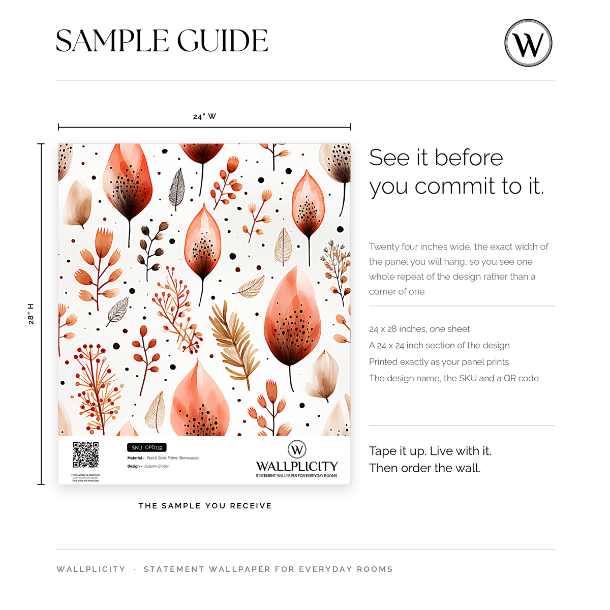 Autumn Ember wallpaper sample guide