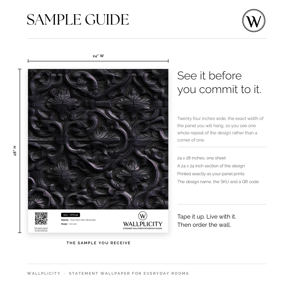 Iron Lace wallpaper sample guide