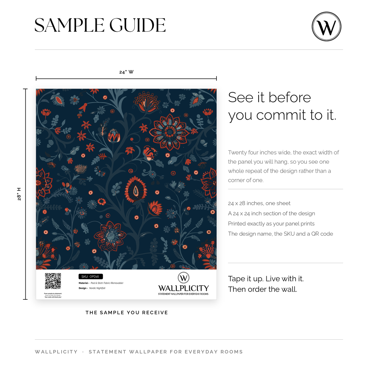 Nordic Nightfall wallpaper sample guide