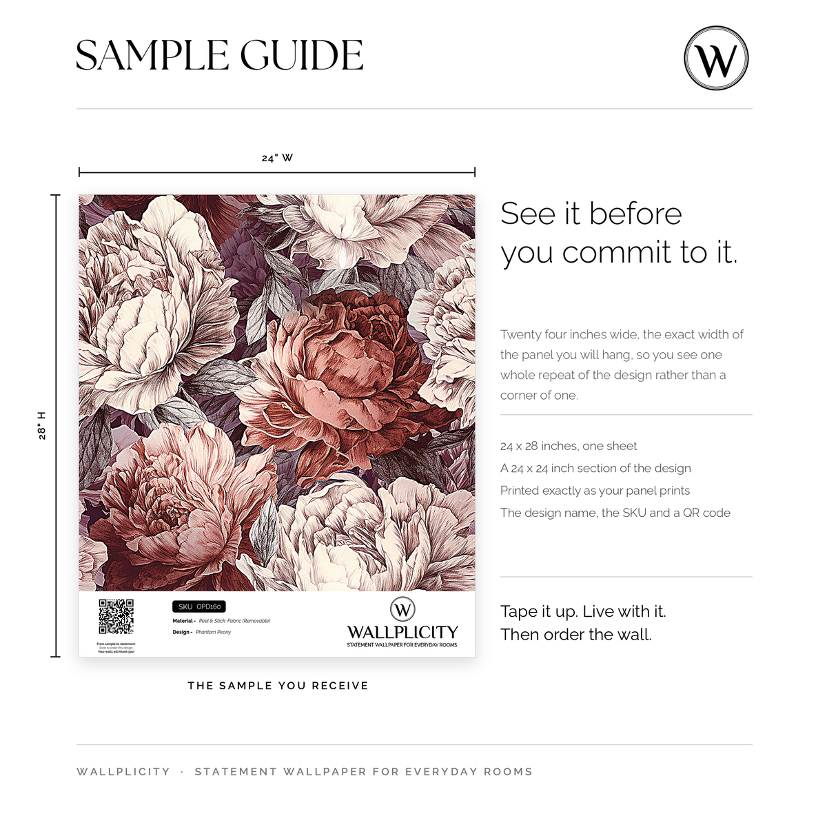 Phantom Peony wallpaper sample guide