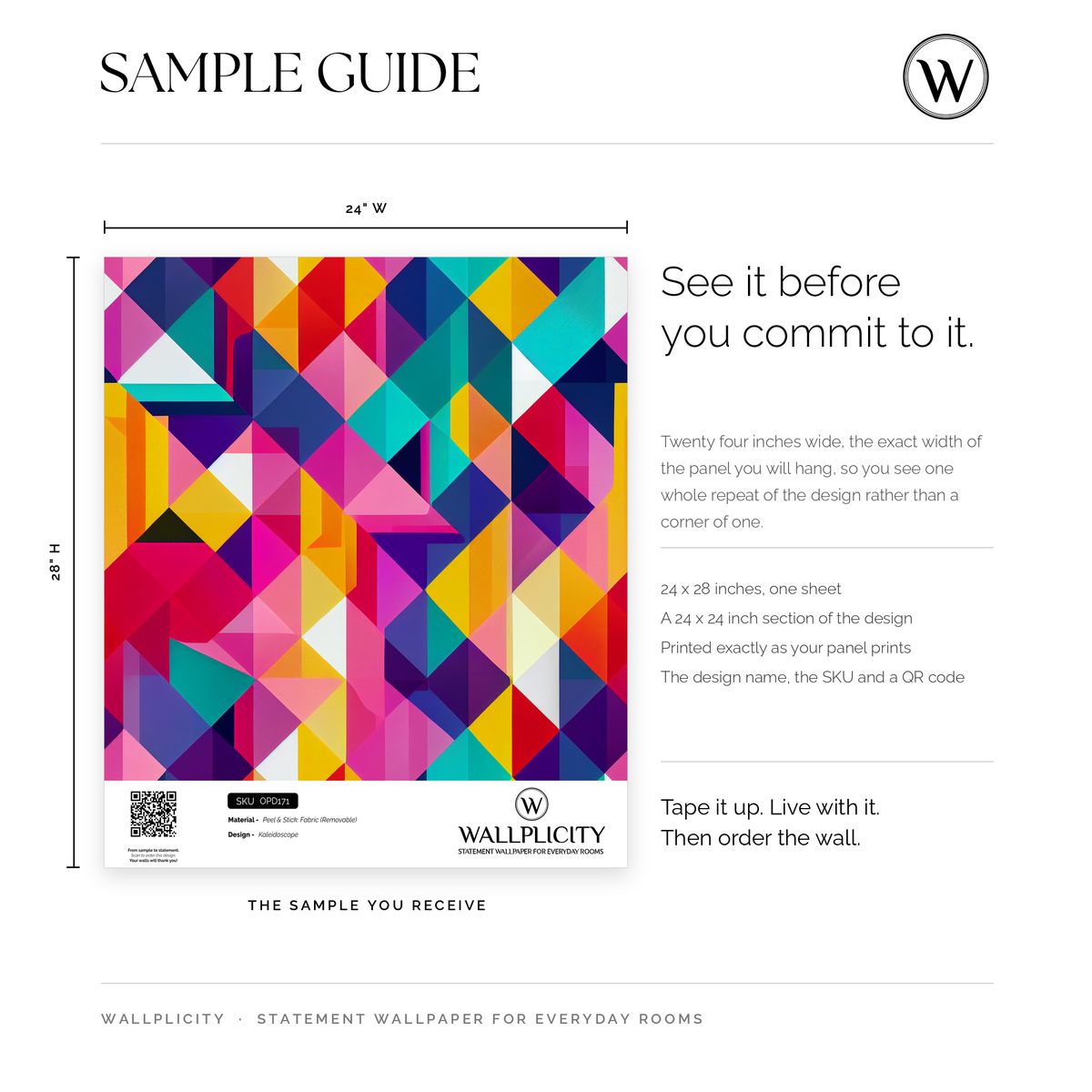 Kaleidoscope wallpaper sample guide