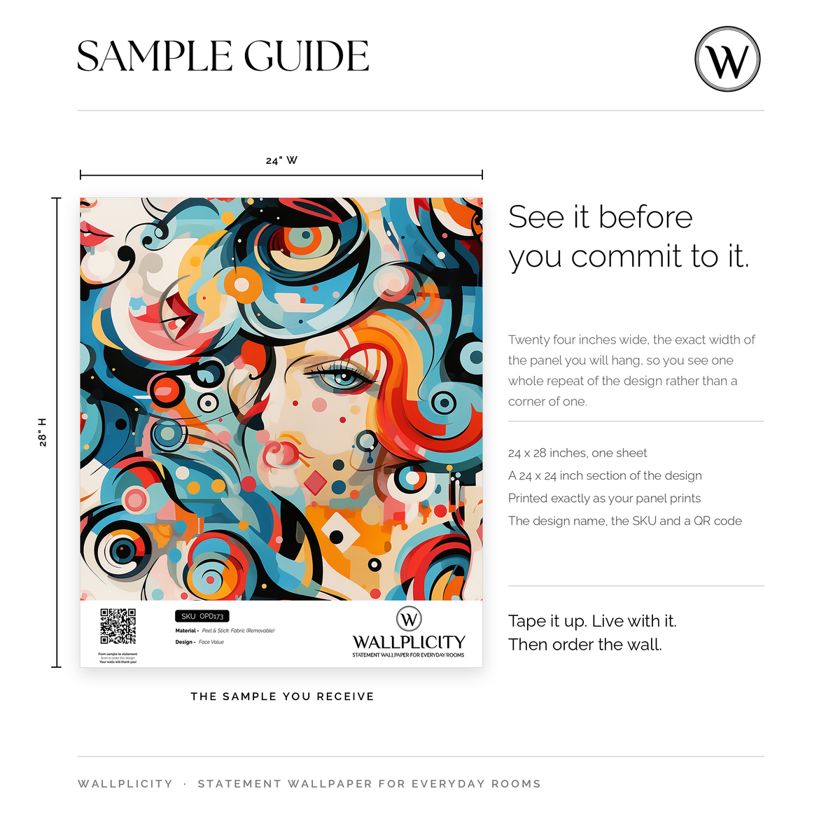 Face Value wallpaper sample guide