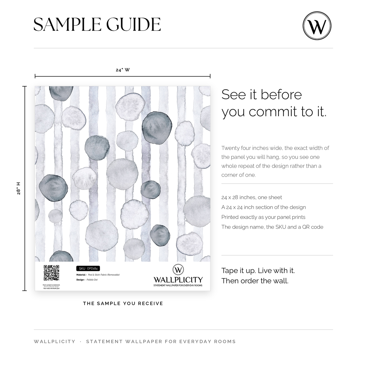 Pebble Dot wallpaper sample guide