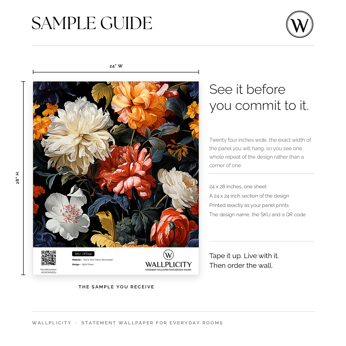 Night Flower wallpaper sample guide