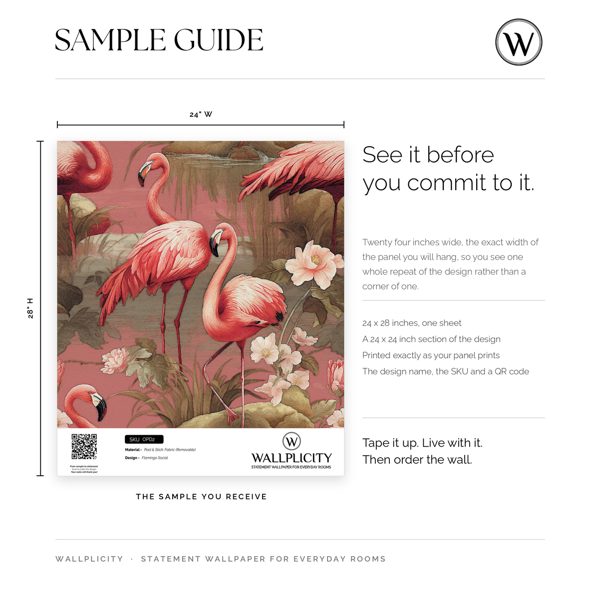 Flamingo Social wallpaper sample guide