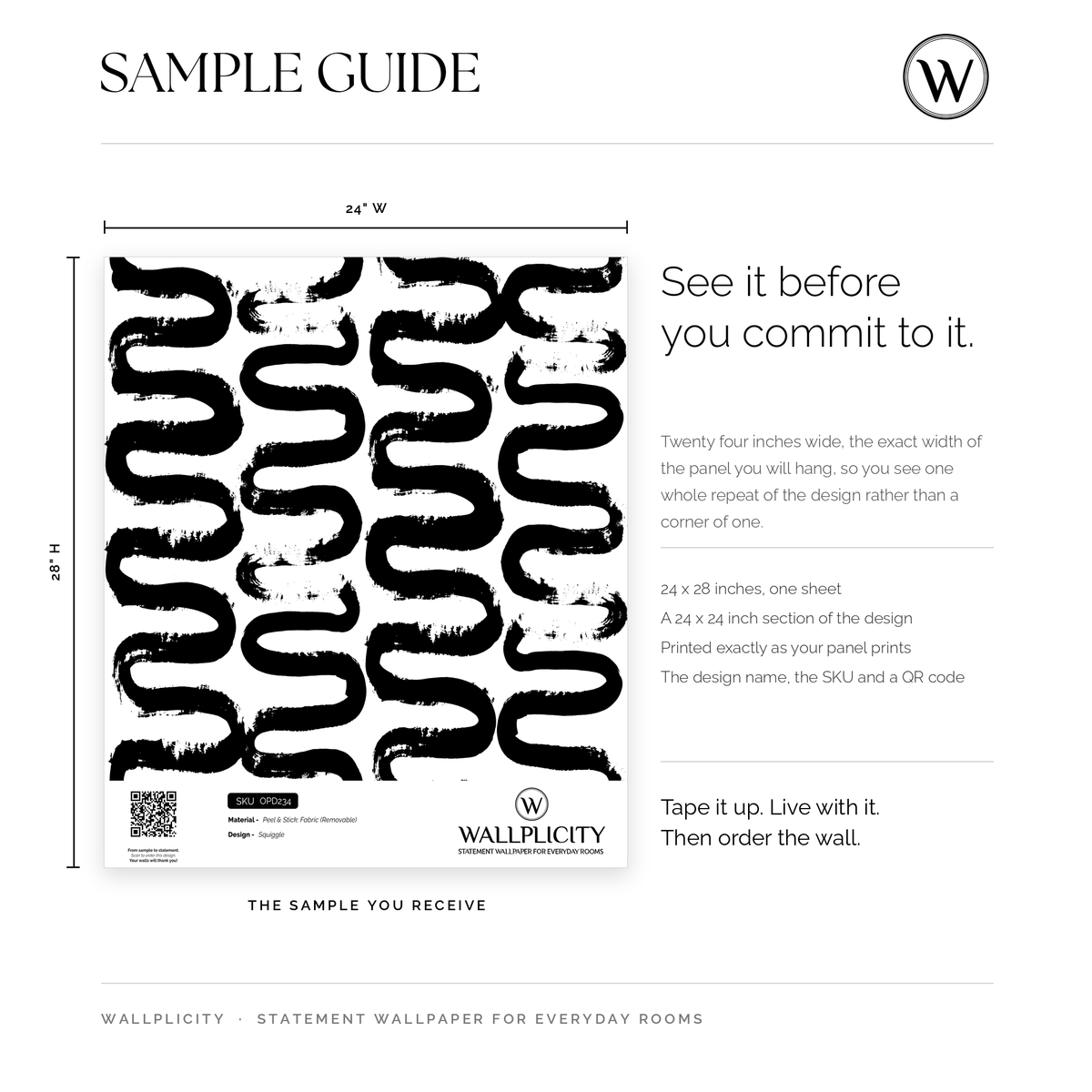 Squiggle wallpaper sample guide