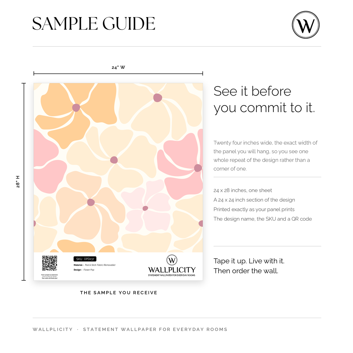Flower Pop wallpaper sample guide