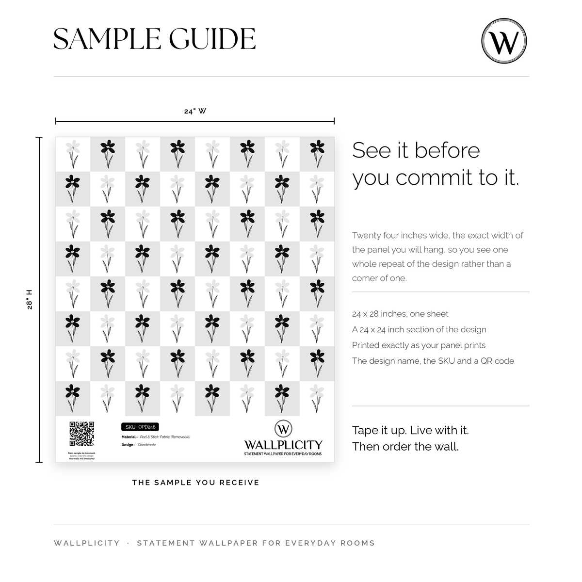 Checkmate wallpaper sample guide