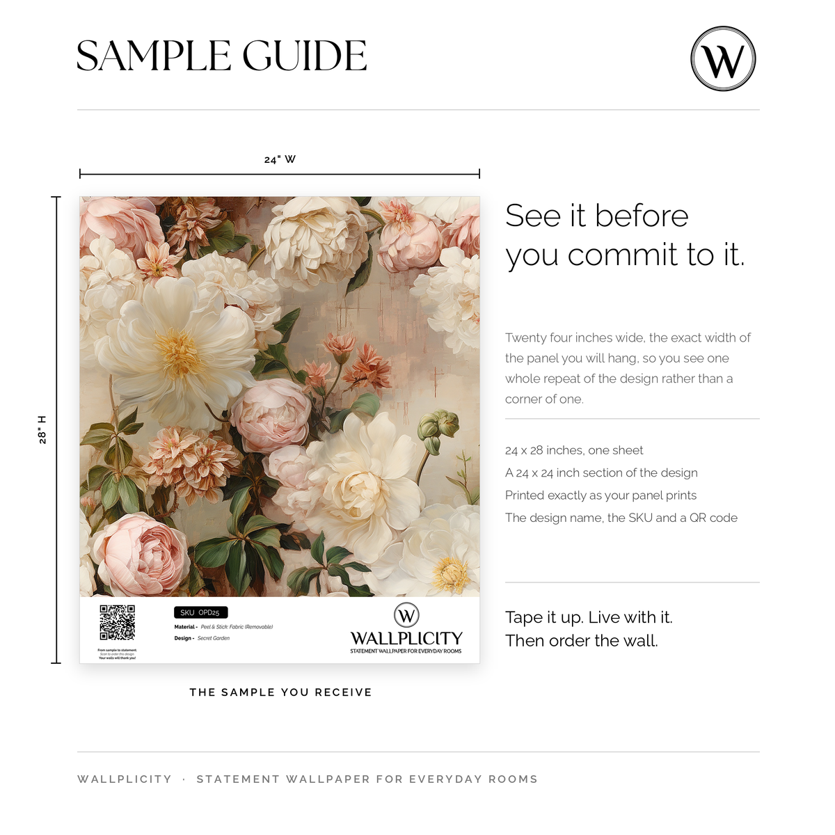 Secret Garden wallpaper sample guide