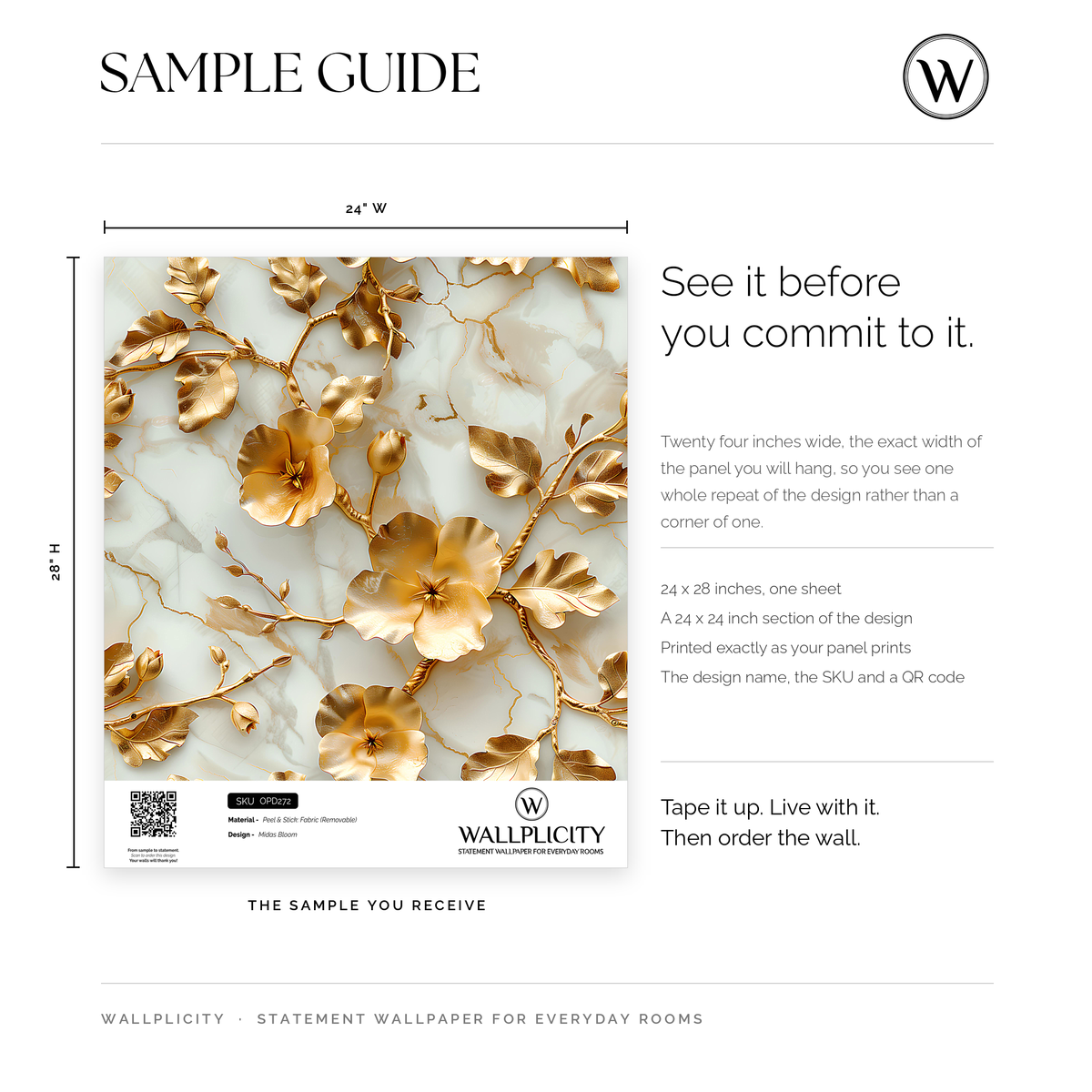 Midas Bloom wallpaper sample guide