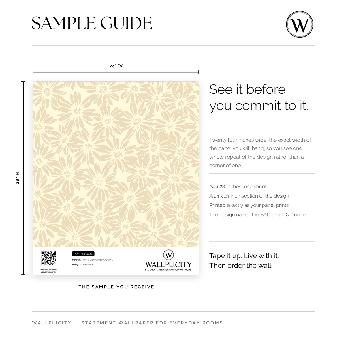 Daisy Fields wallpaper sample guide