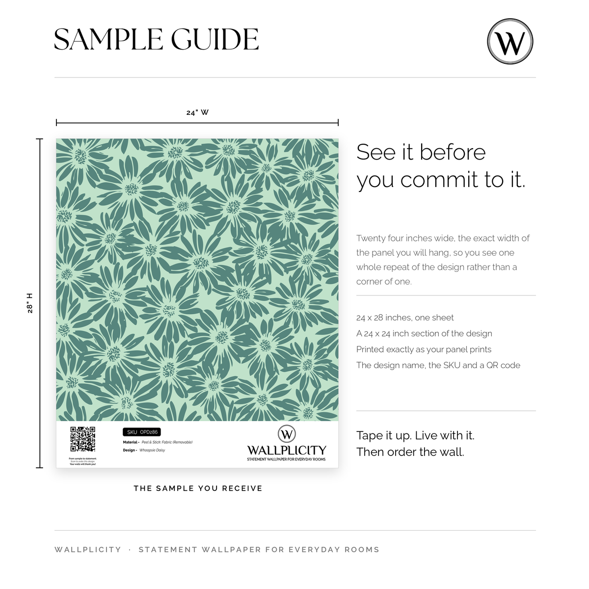 Whoopsie Daisy wallpaper sample guide
