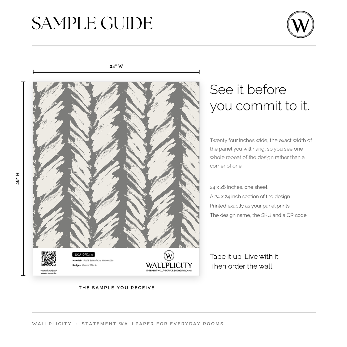 Charcoal Brush wallpaper sample guide