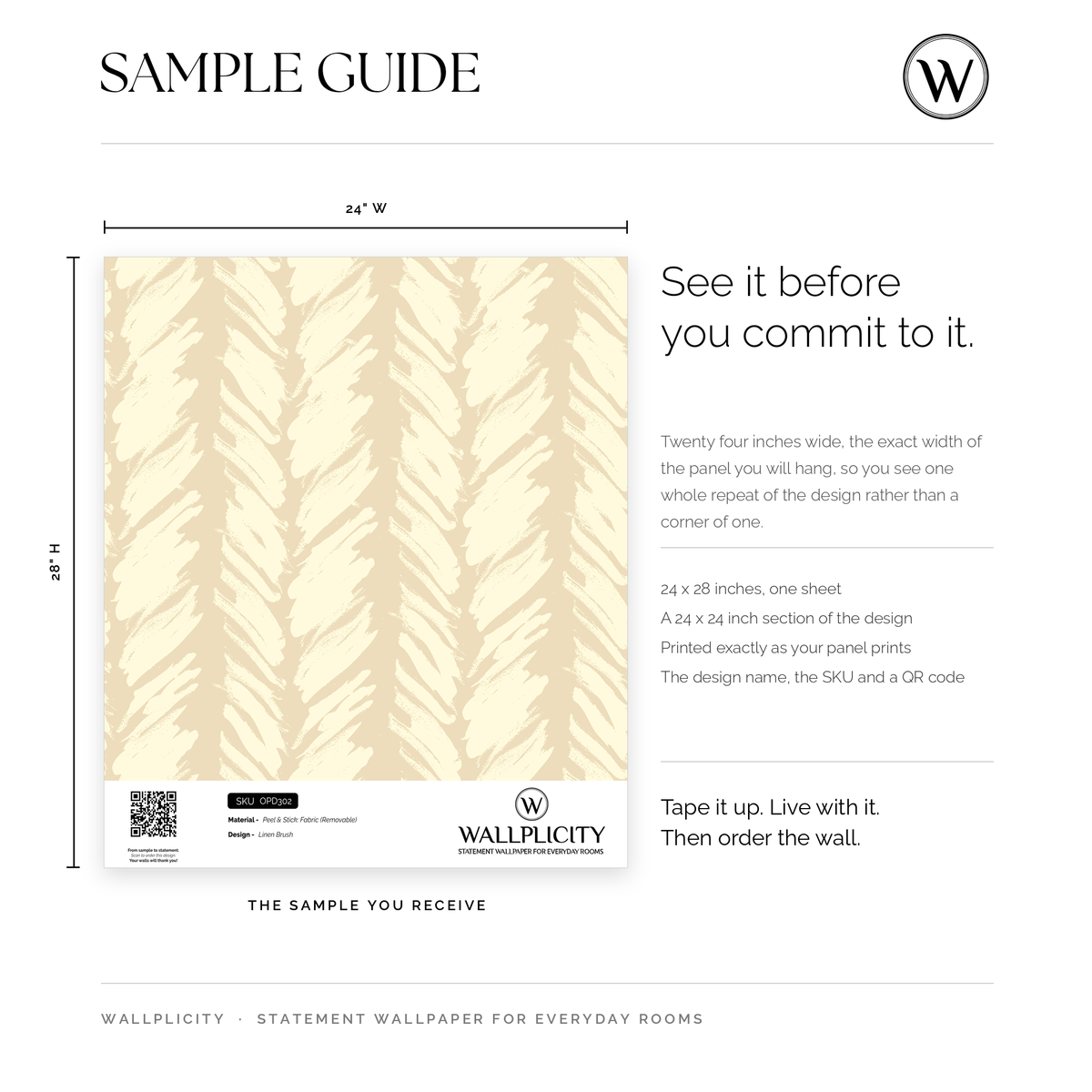 Linen Brush wallpaper sample guide