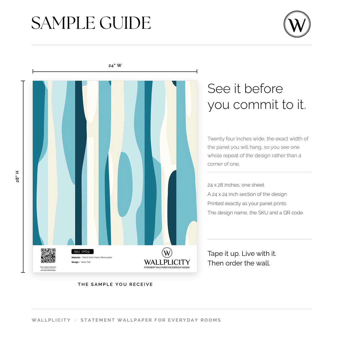 Retro Tide wallpaper sample guide