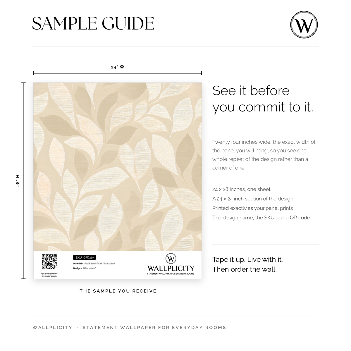 Whisper Leaf wallpaper sample guide