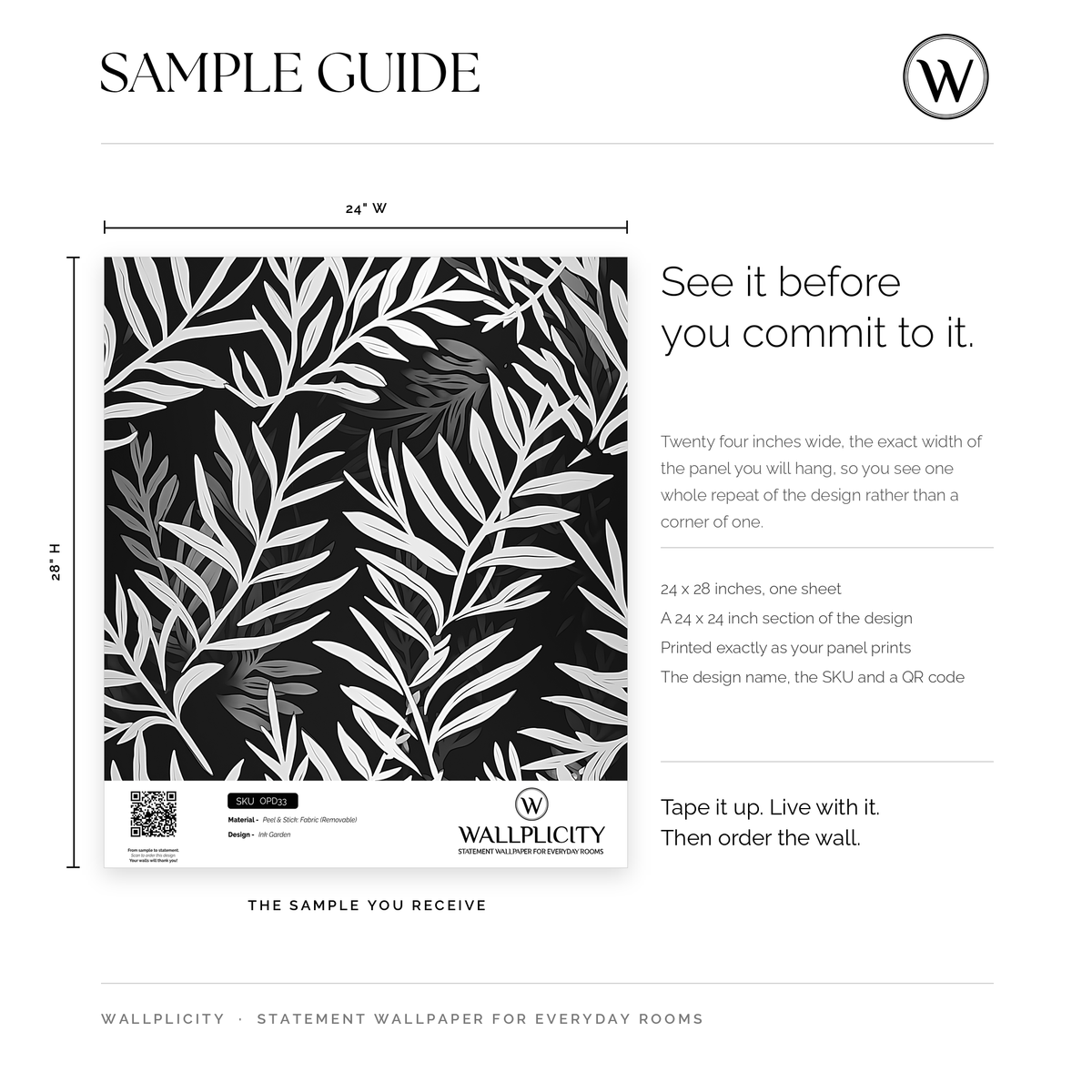 Ink Garden wallpaper sample guide