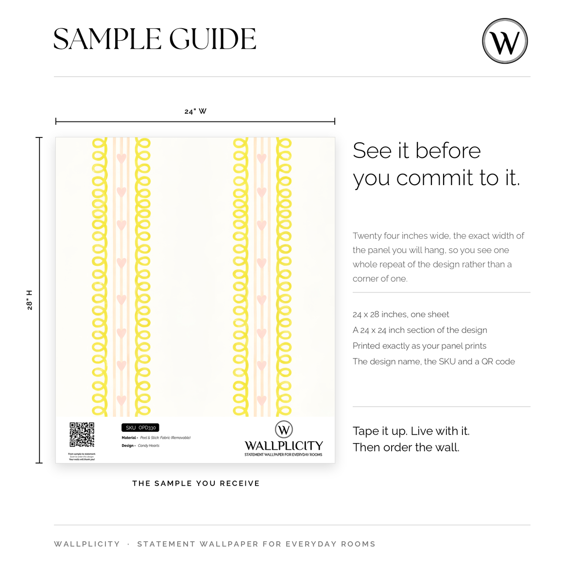 Candy Hearts wallpaper sample guide