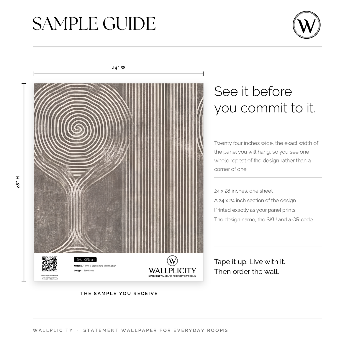 Sandstone wallpaper sample guide