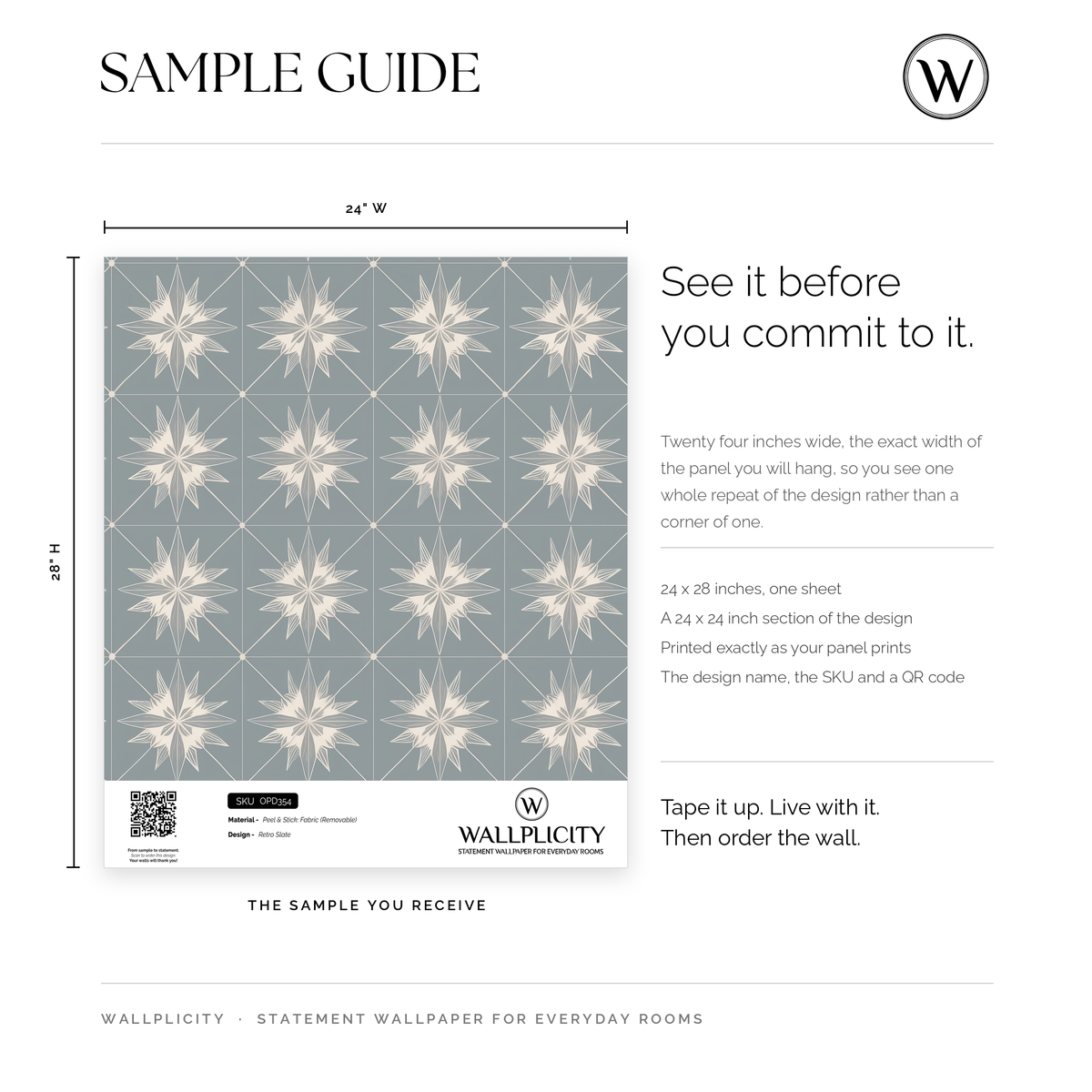 Retro Slate wallpaper sample guide