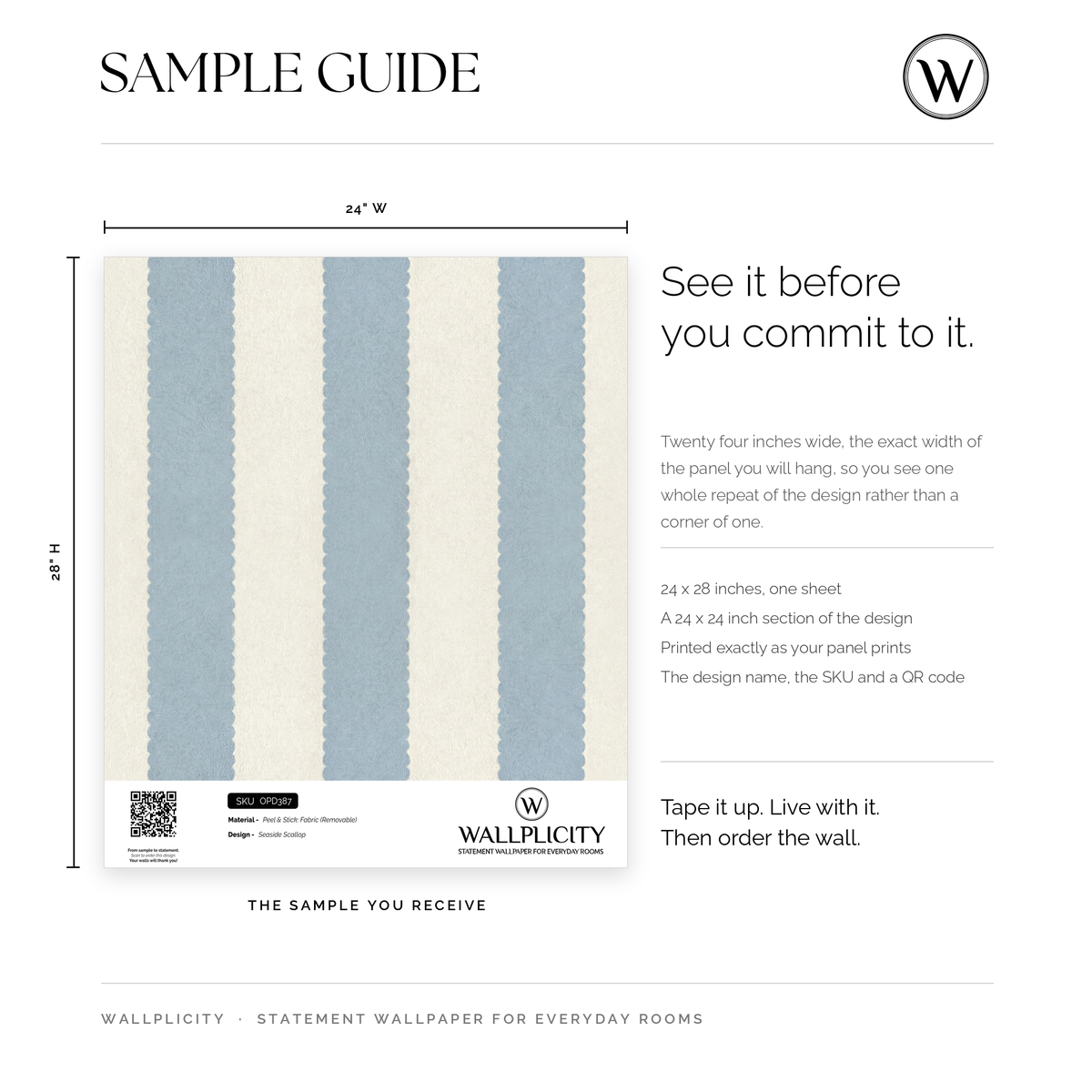 Seaside Scallop wallpaper sample guide