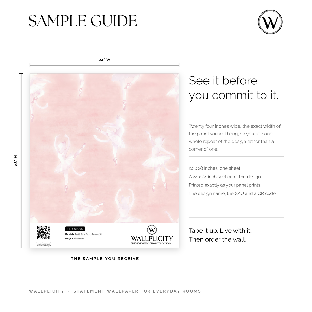 Kitten Ballet wallpaper sample guide