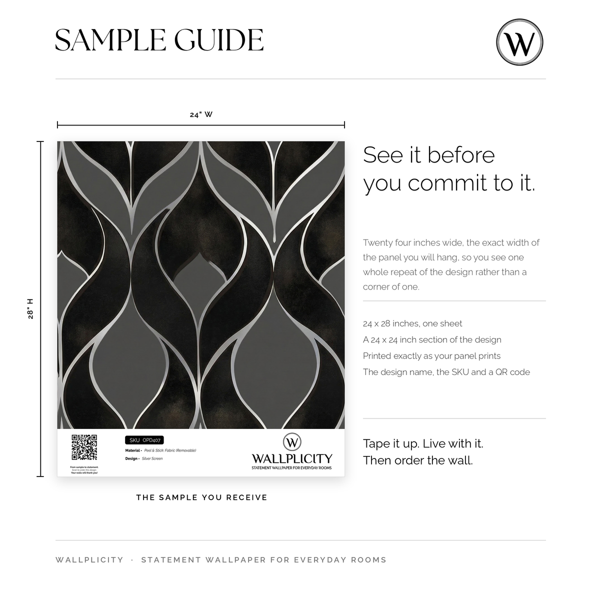 Silver Screen wallpaper sample guide