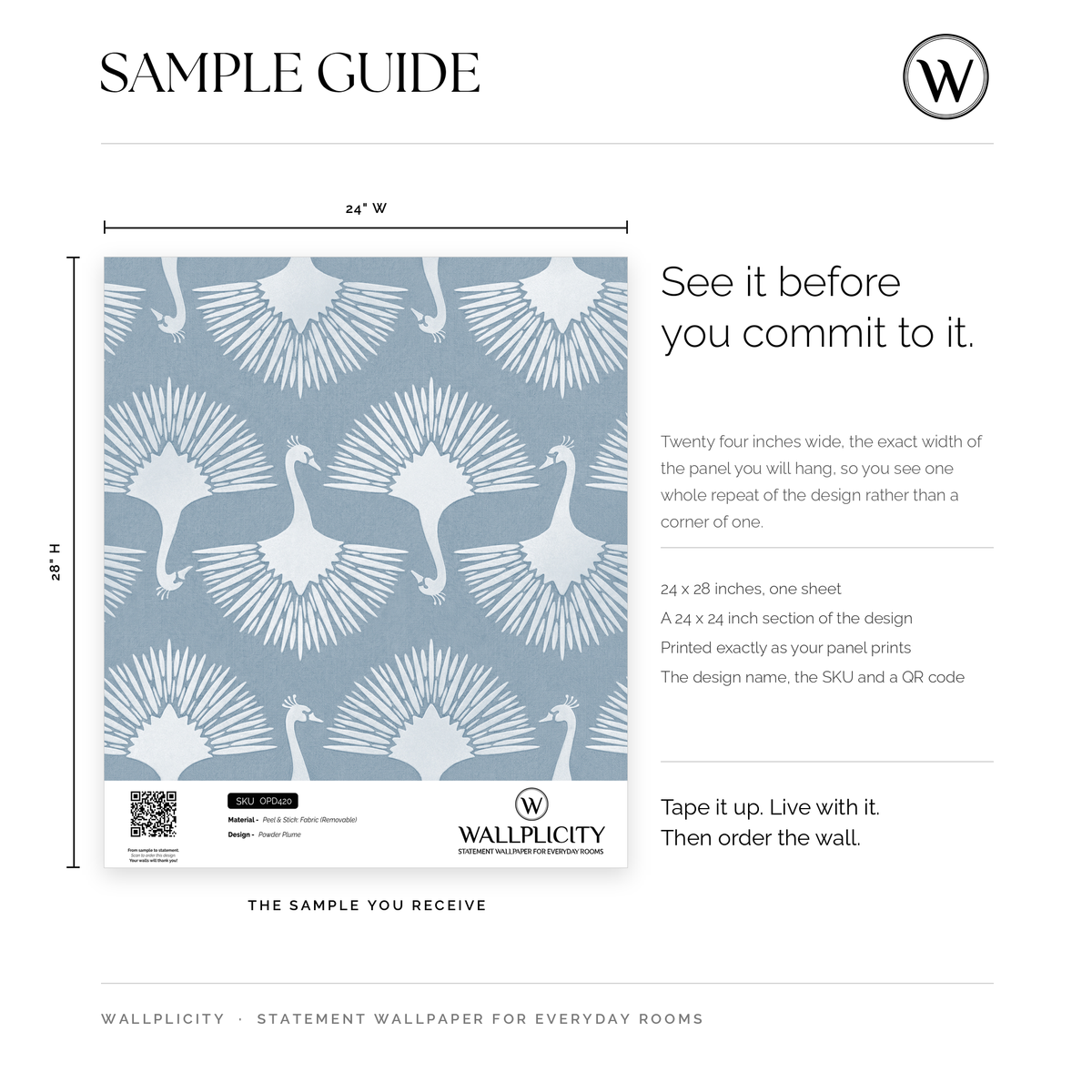Powder Plume wallpaper sample guide