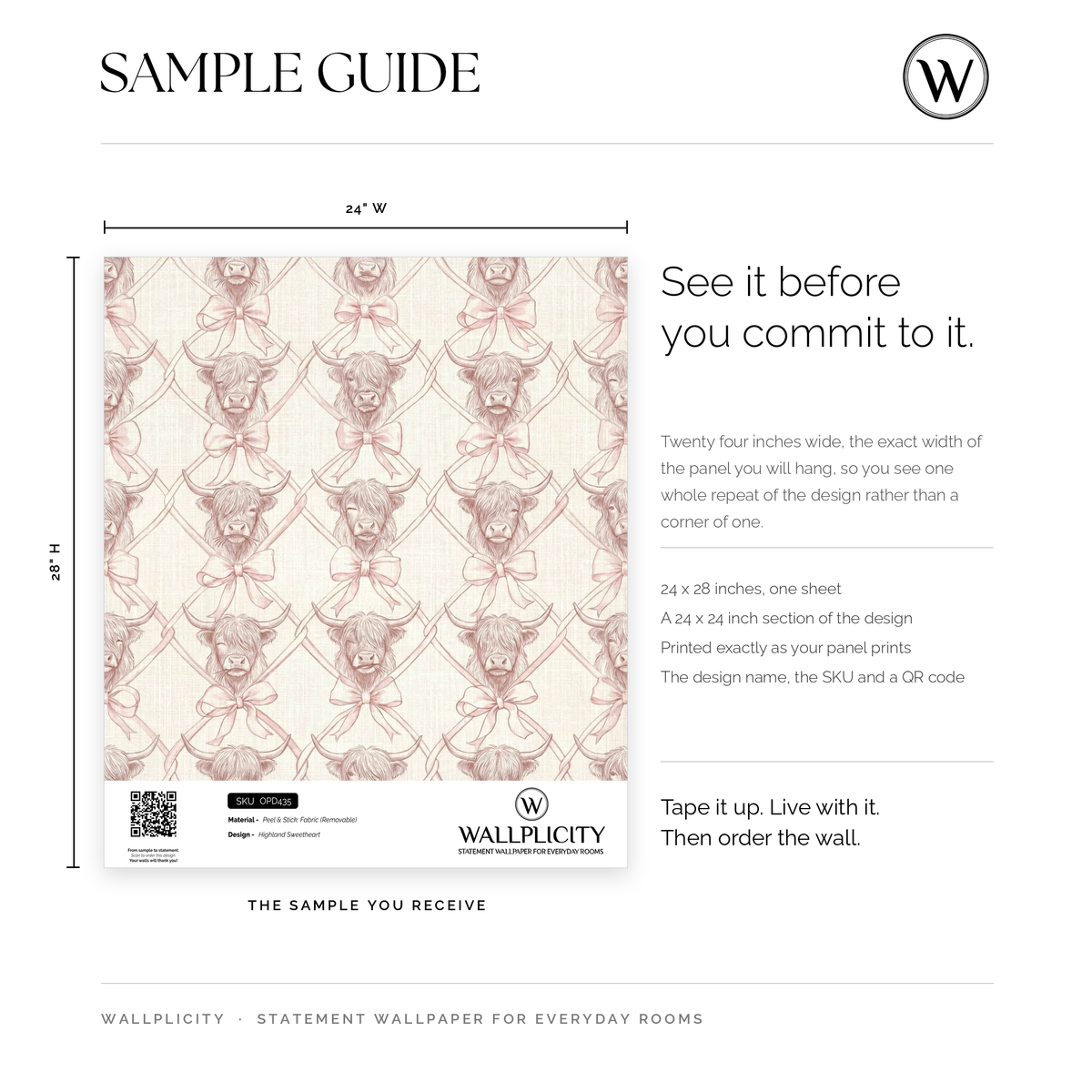Highland Sweetheart wallpaper sample guide
