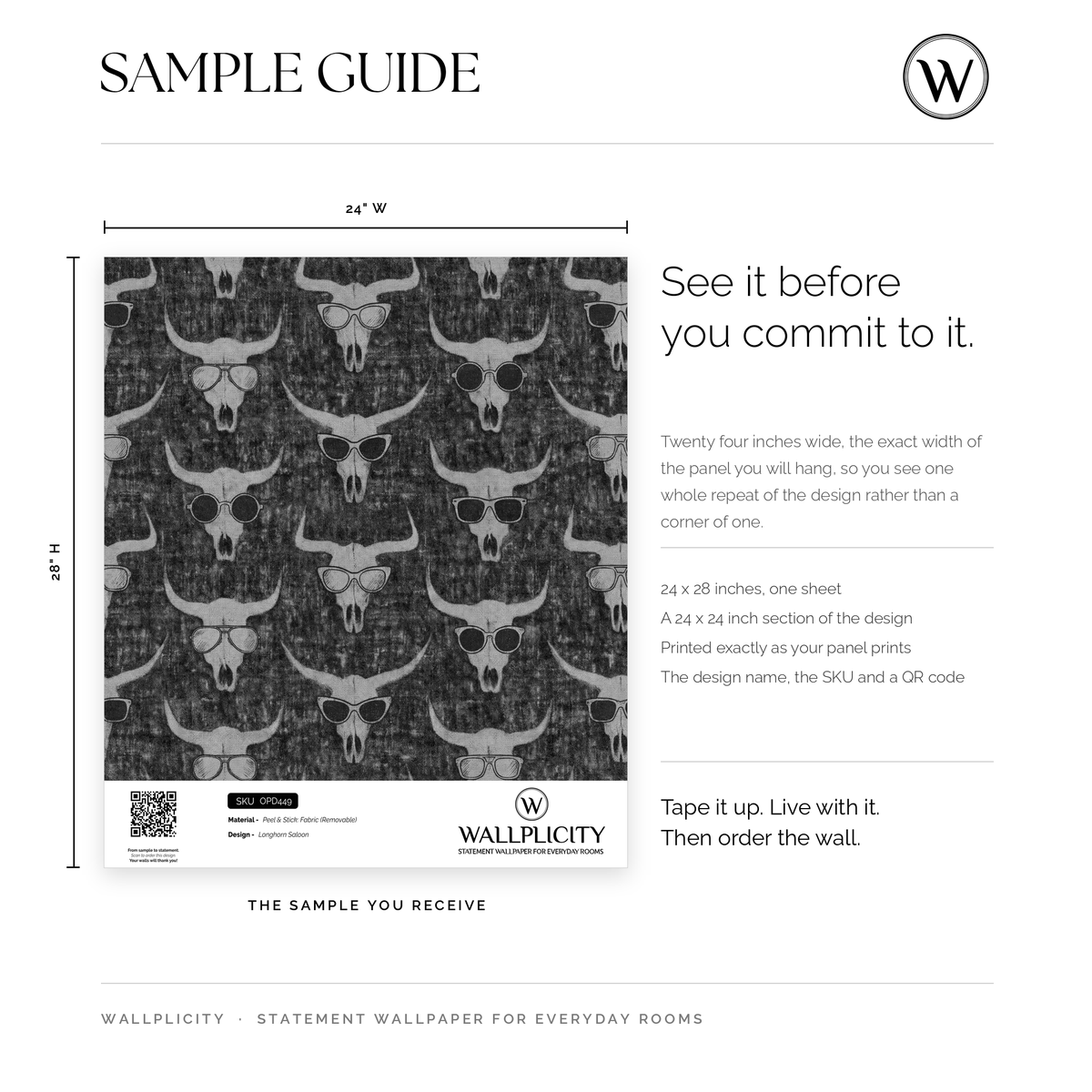 Longhorn Saloon wallpaper sample guide