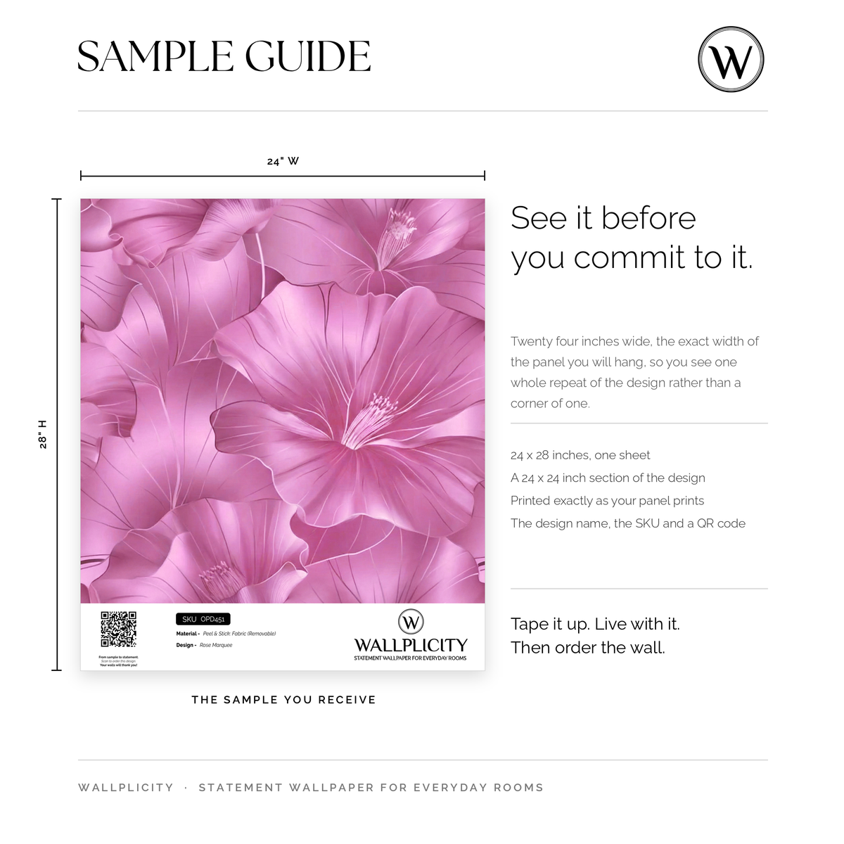 Rose Marquee wallpaper sample guide