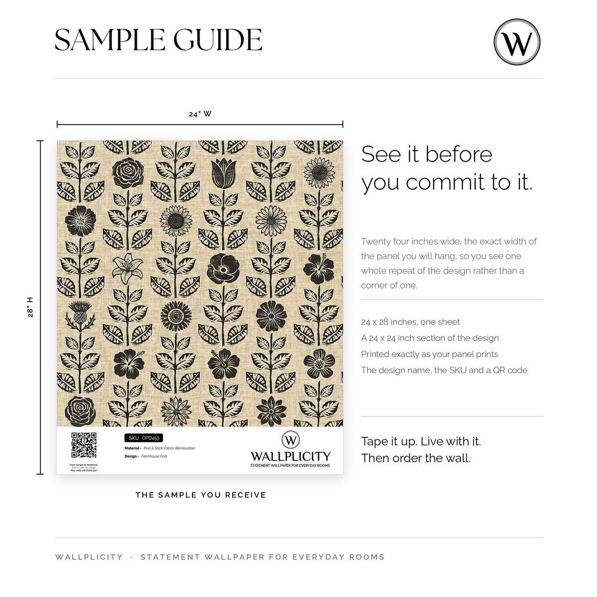 Farmhouse Folk wallpaper sample guide