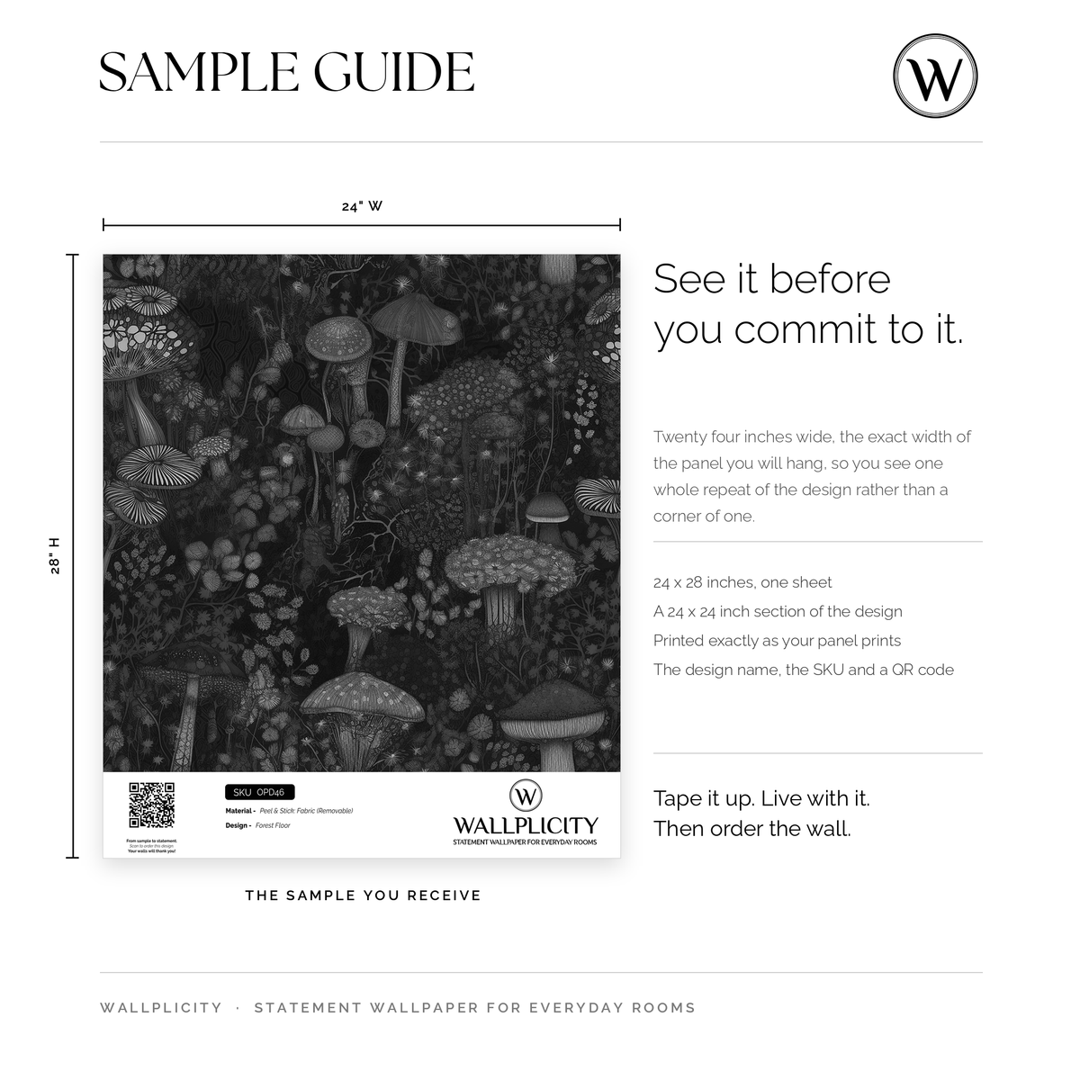 Forest Floor wallpaper sample guide