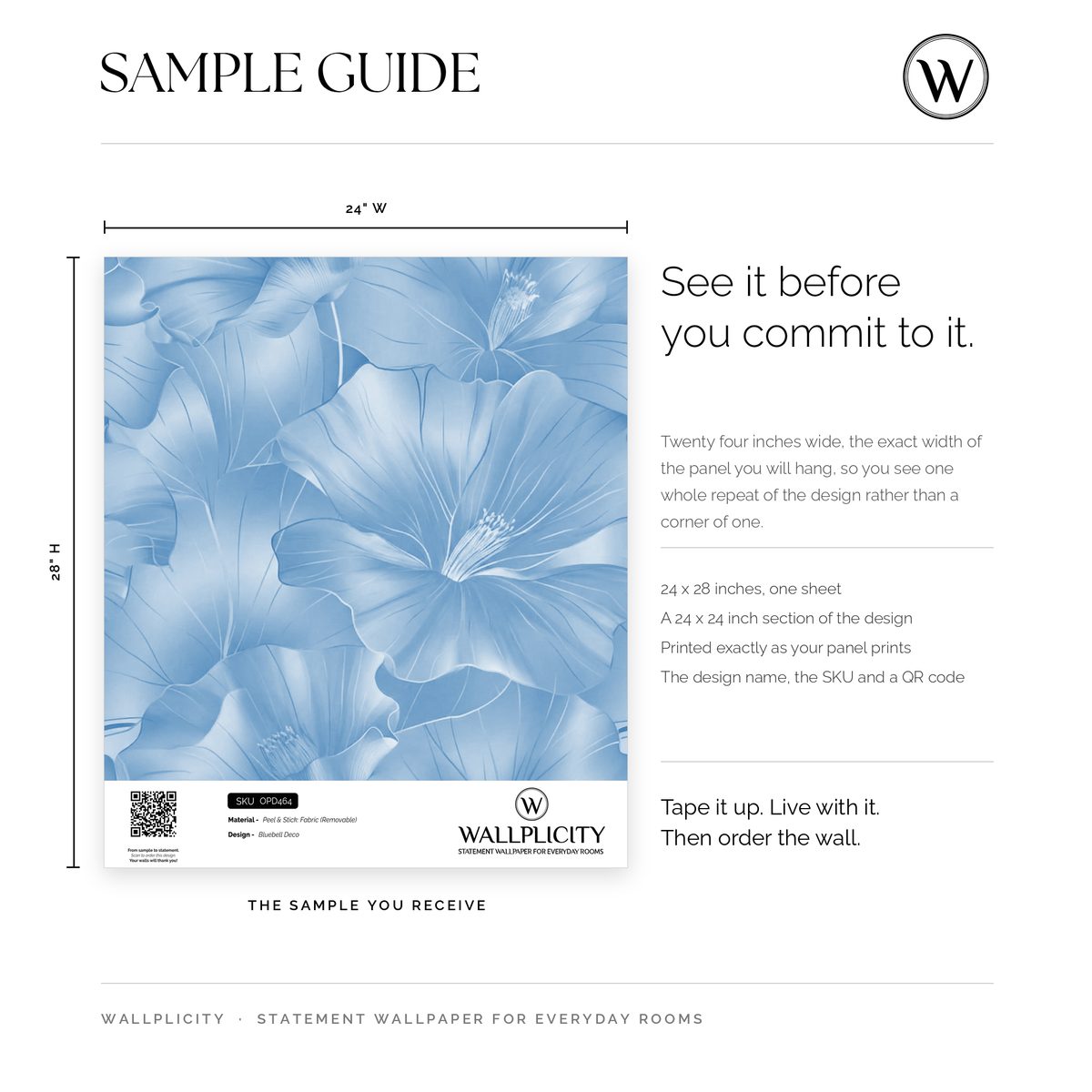 Bluebell Deco wallpaper sample guide