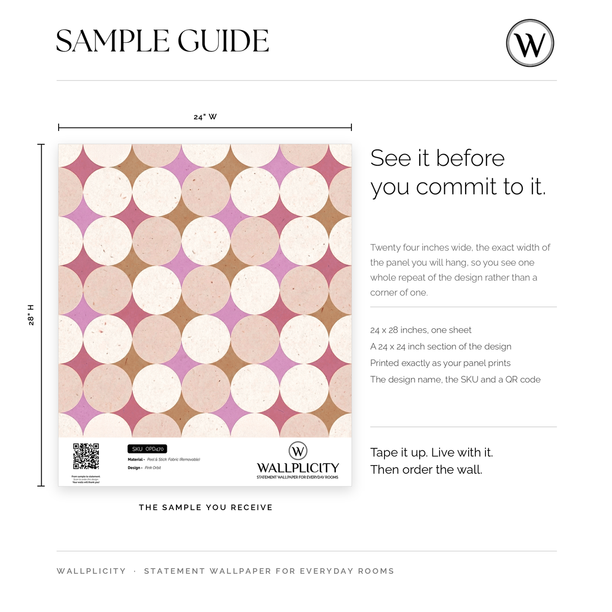 Pink Orbit wallpaper sample guide