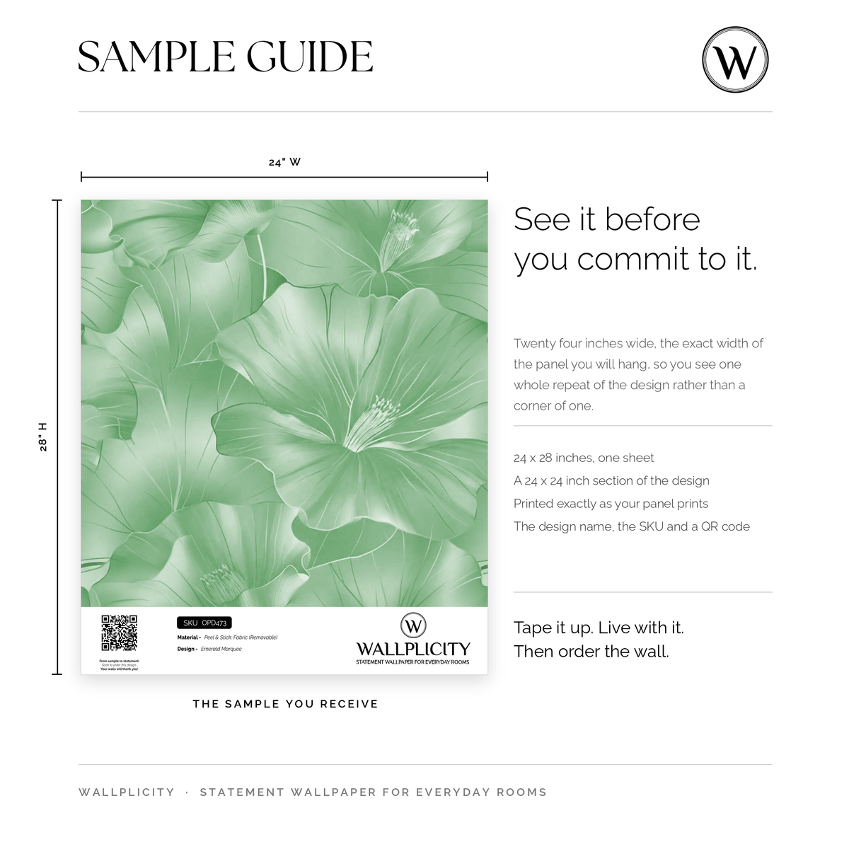 Emerald Marquee wallpaper sample guide