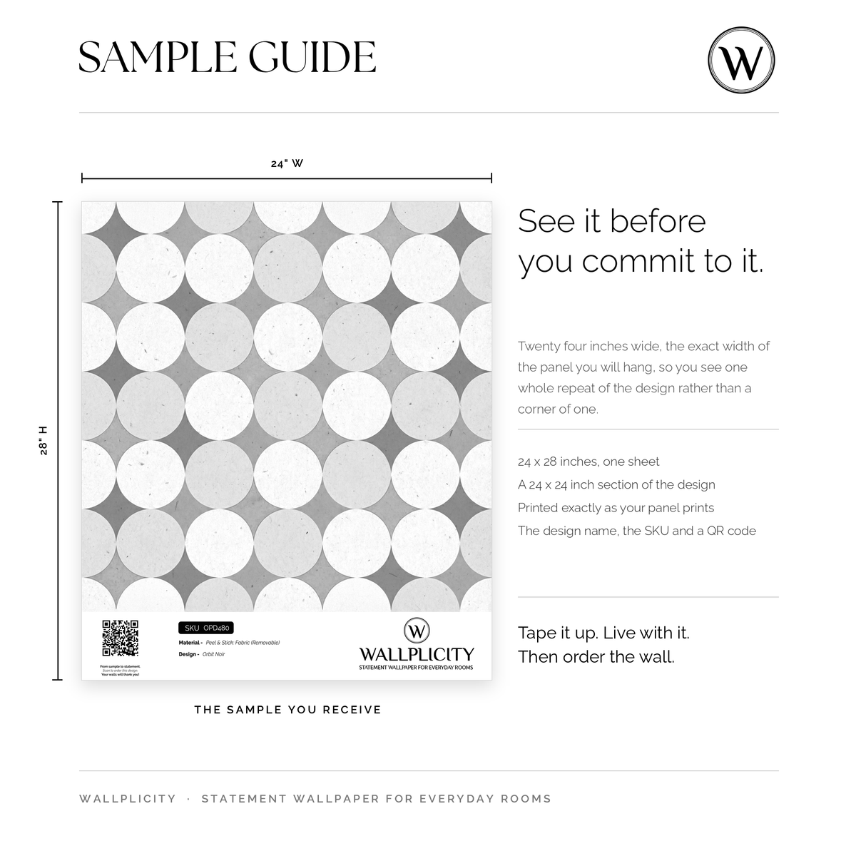 Orbit Noir wallpaper sample guide