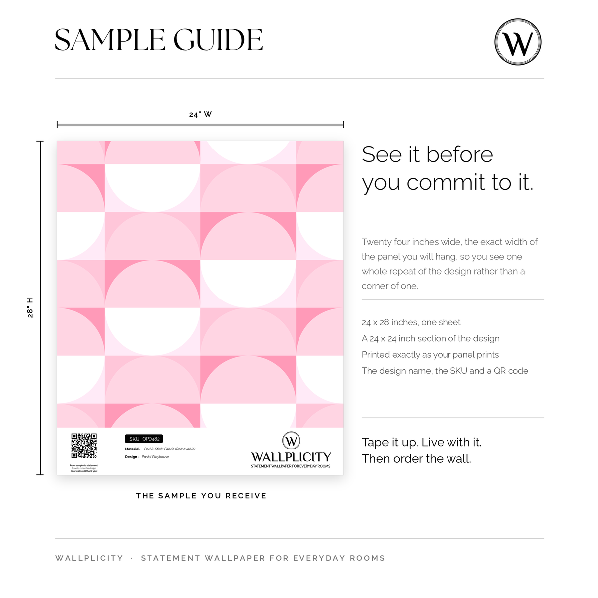 Pastel Playhouse wallpaper sample guide