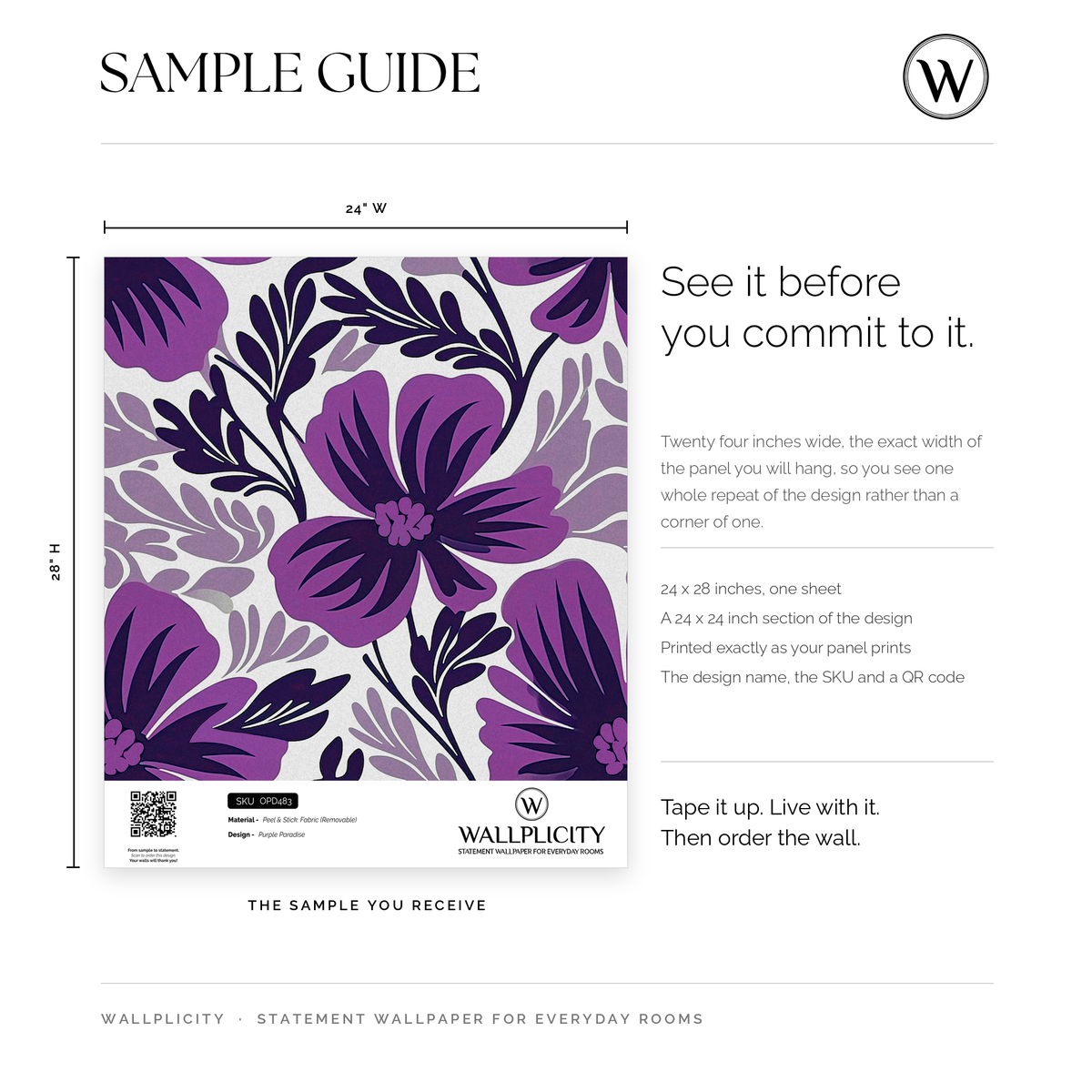 Purple Paradise wallpaper sample guide