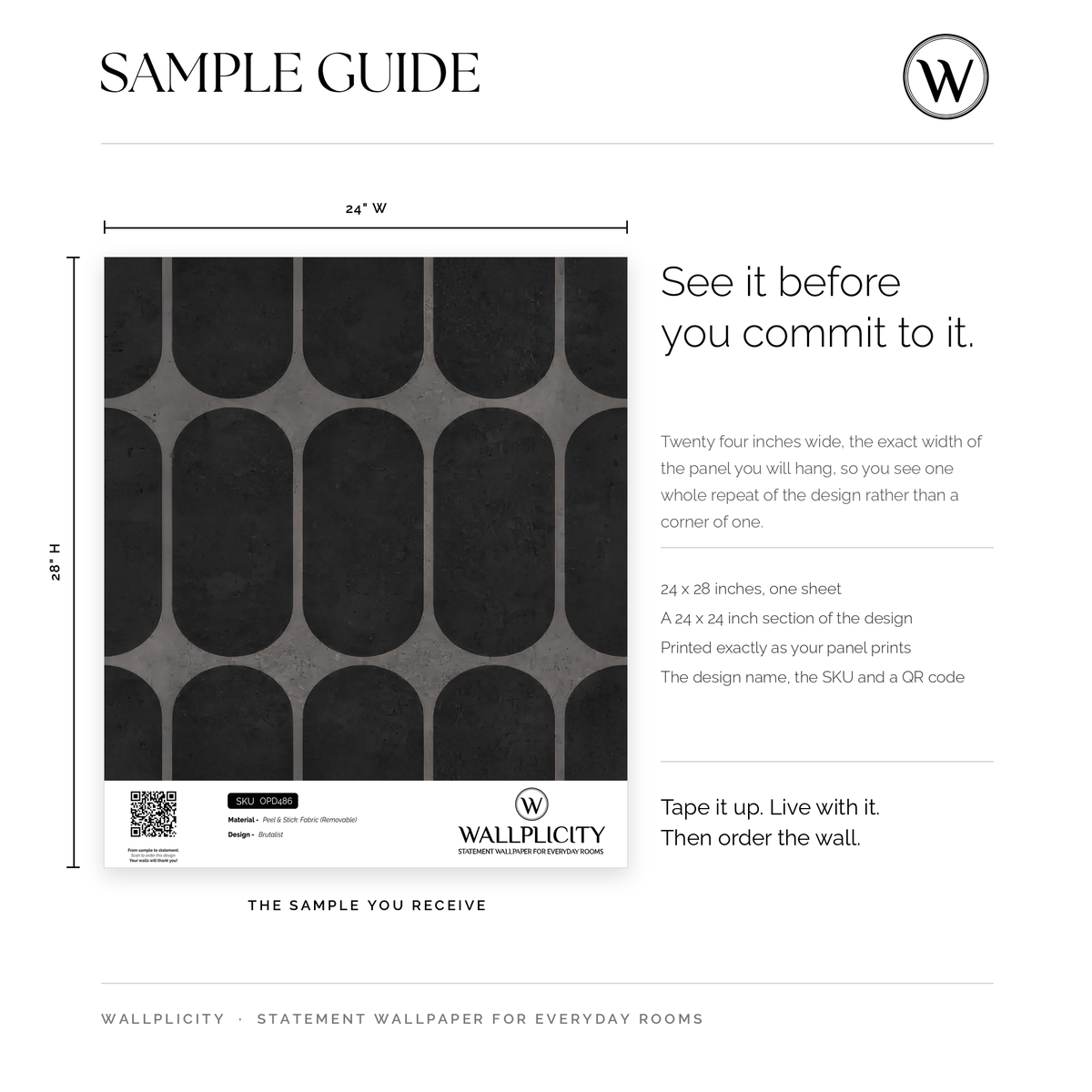 Brutalist wallpaper sample guide