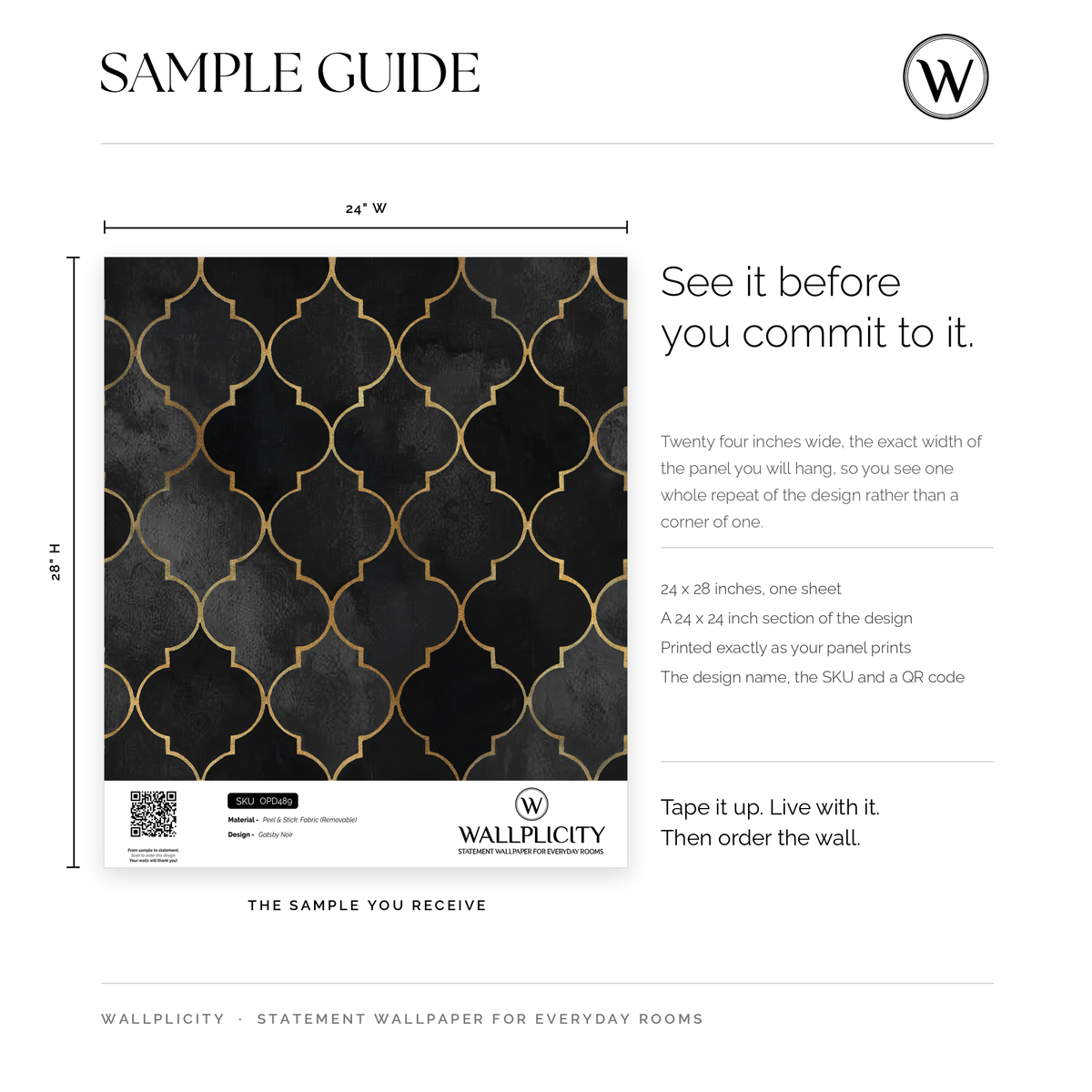 Gatsby Noir wallpaper sample guide