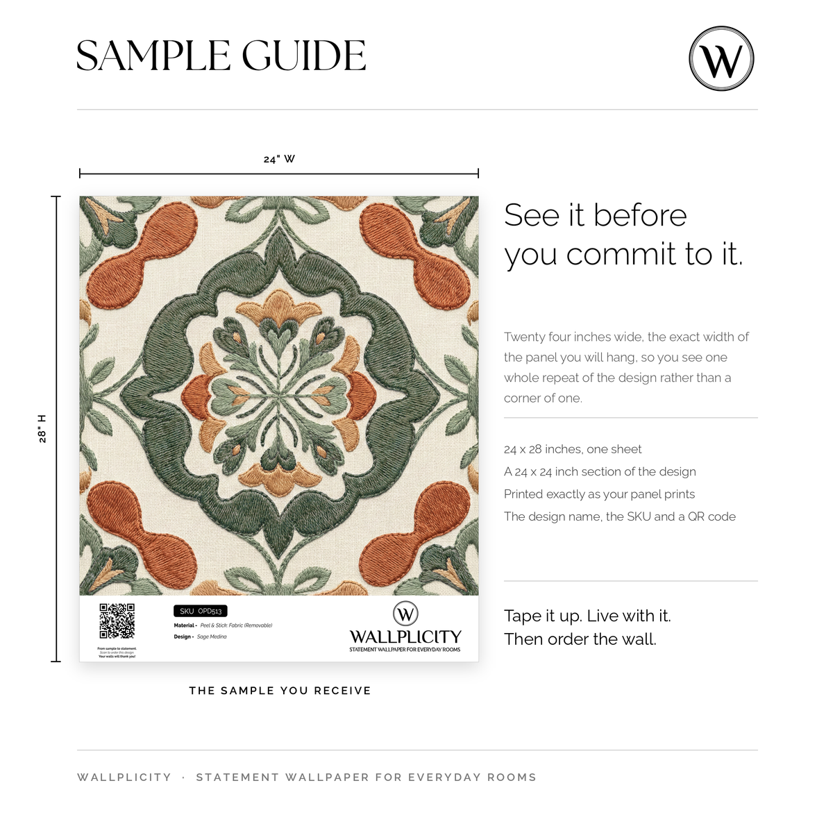 Sage Medina wallpaper sample guide