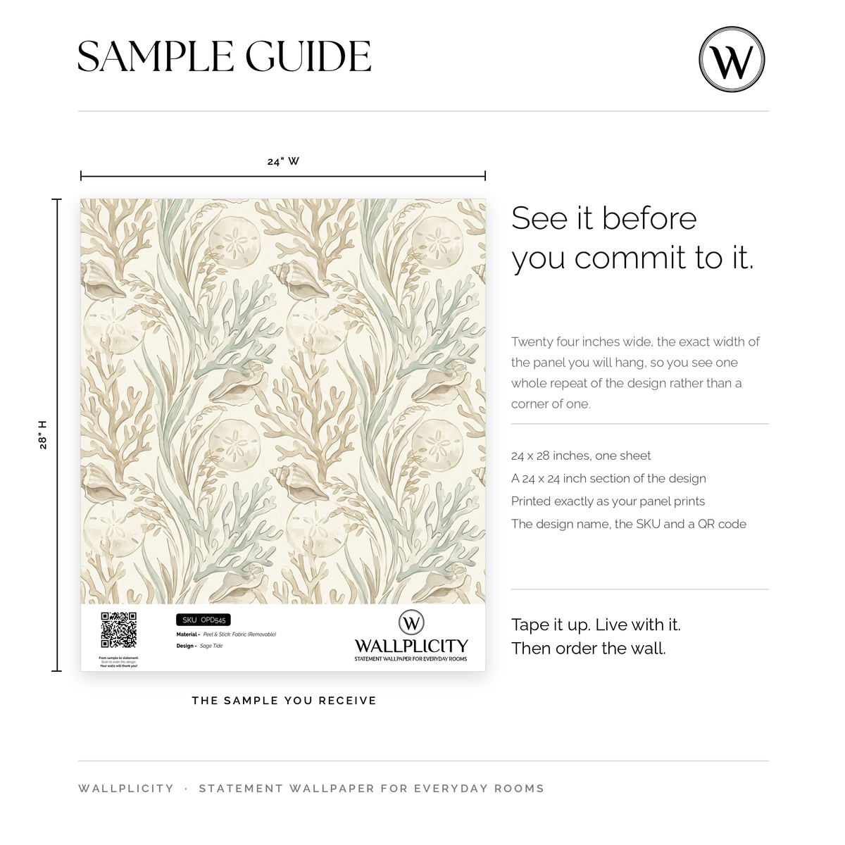Sage Tide wallpaper sample guide