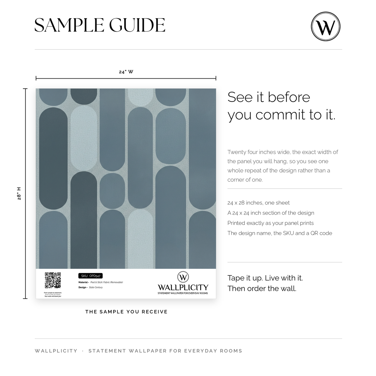 Slate Century wallpaper sample guide