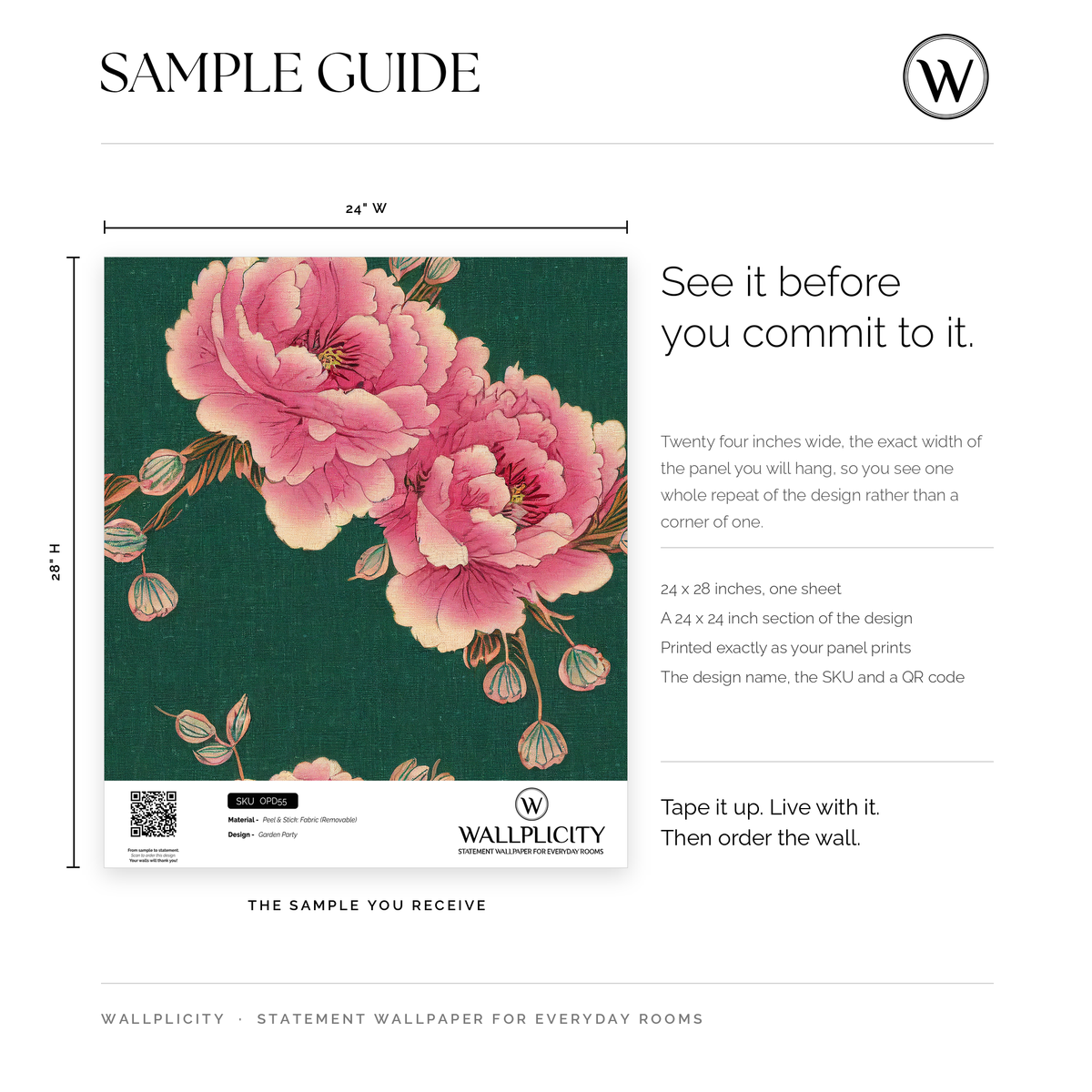 Garden Party wallpaper sample guide