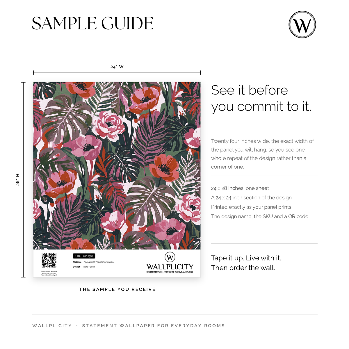 Tropic Punch wallpaper sample guide