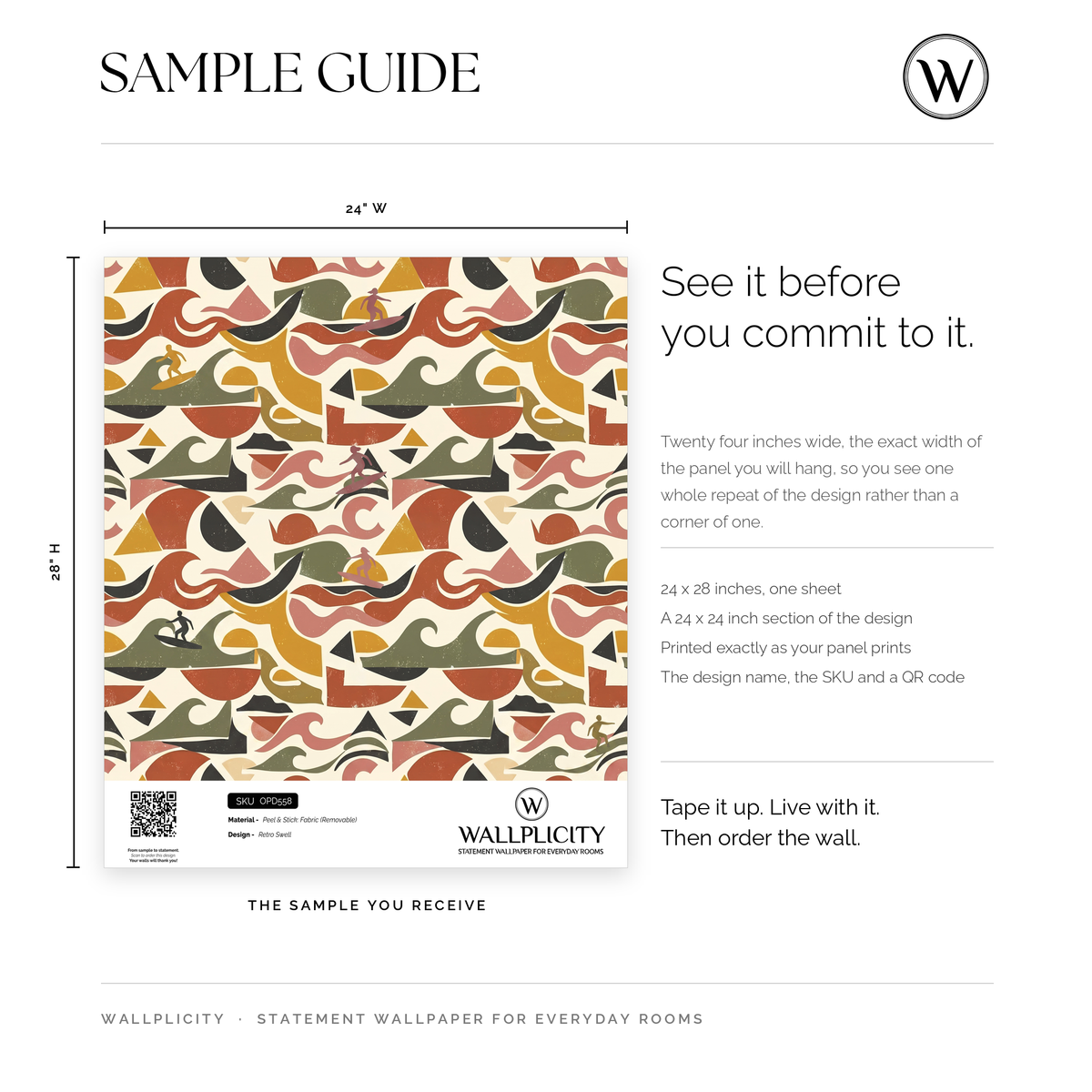 Retro Swell wallpaper sample guide