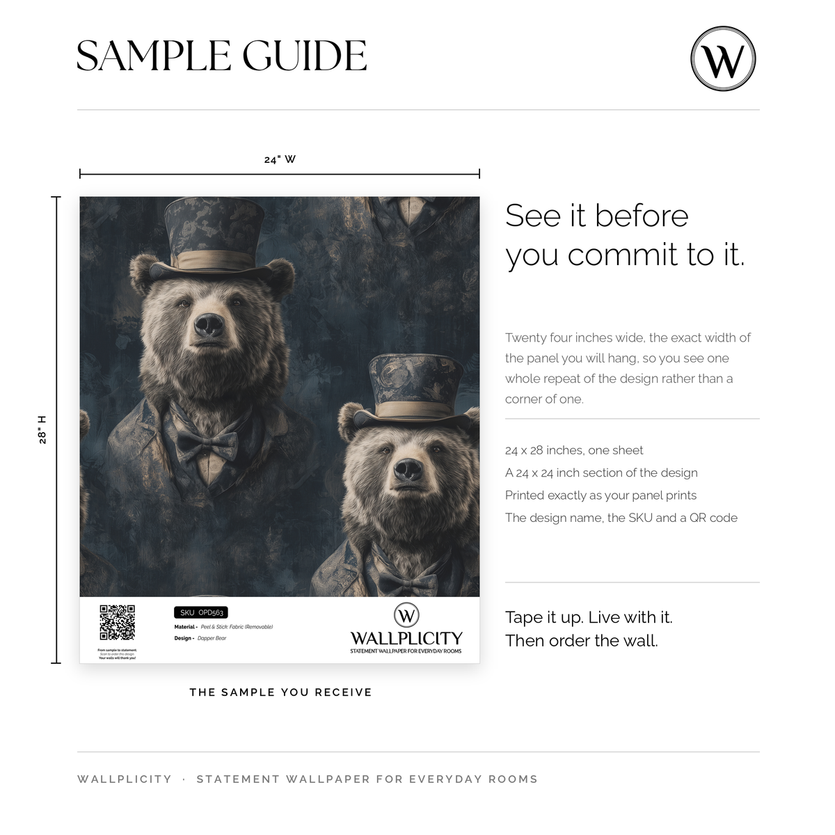 Dapper Bear wallpaper sample guide