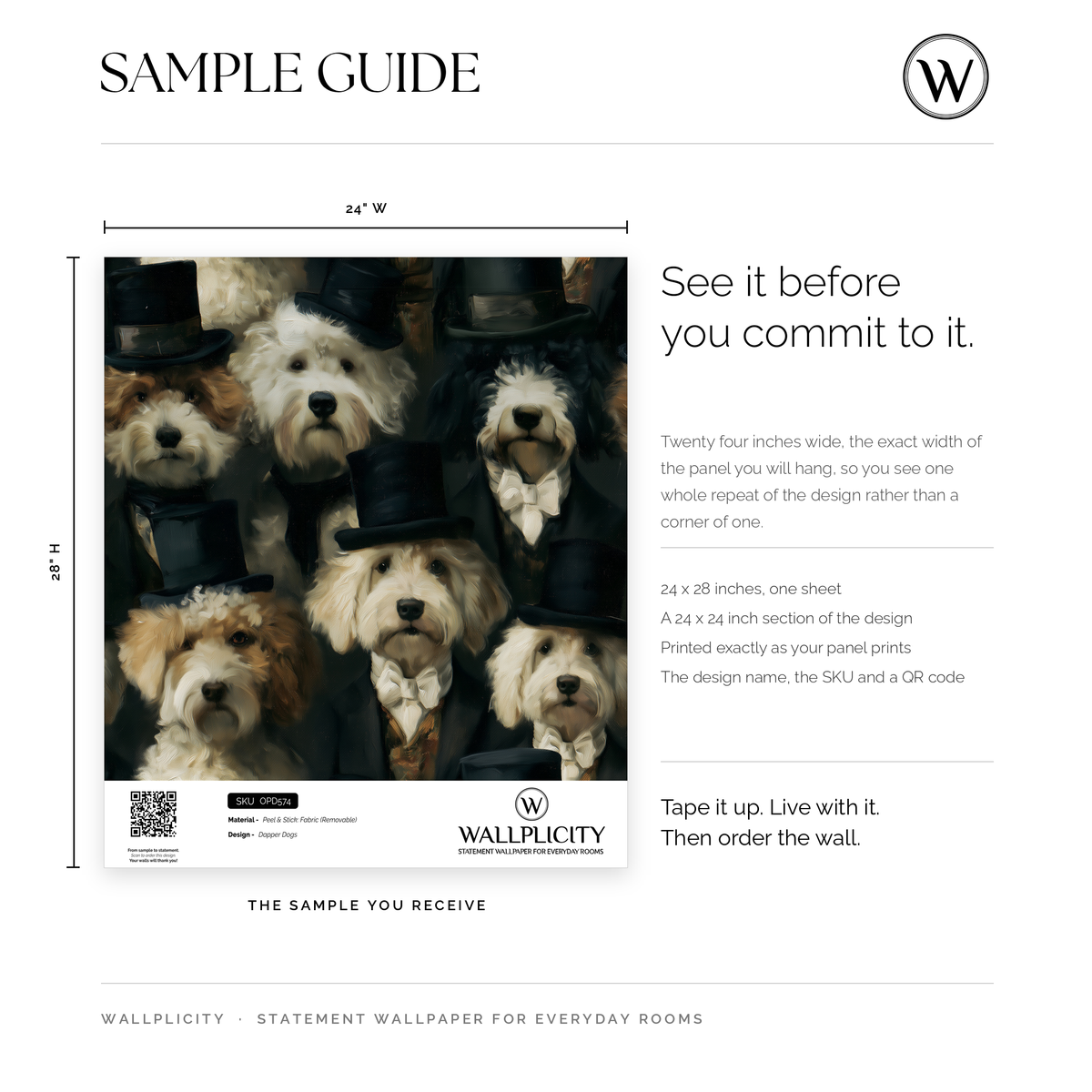 Dapper Dogs wallpaper sample guide
